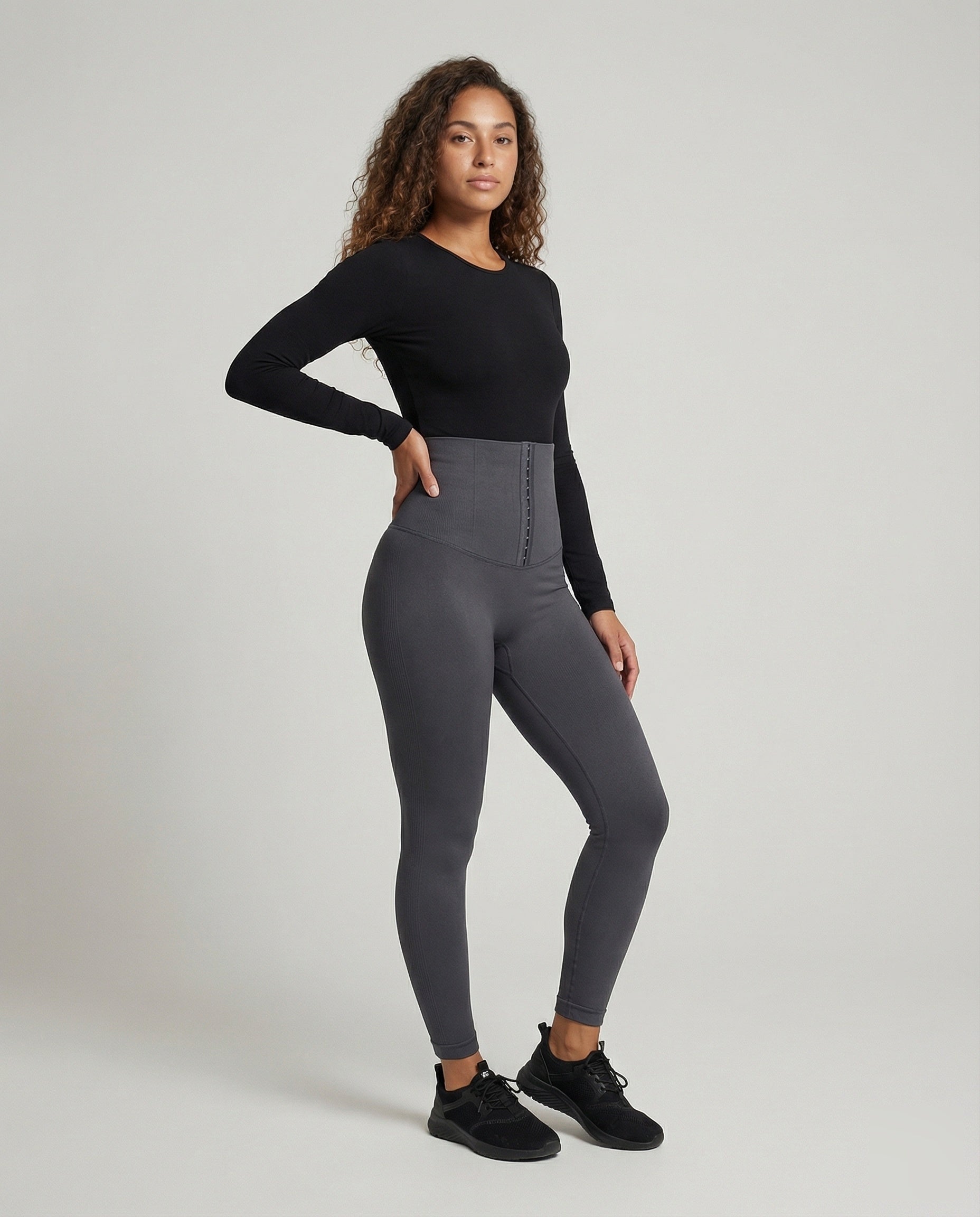 Damen Shaping Leggings mit Häkchen - Eveloria