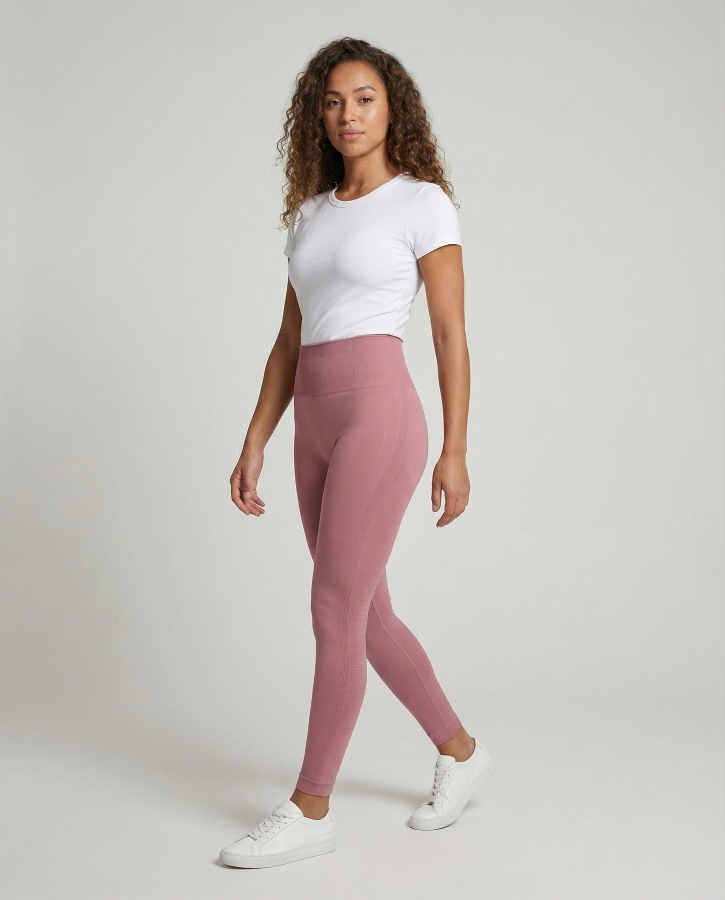 Damen Sportleggings Kompressionsbund Formend Schwarz - Eveloria