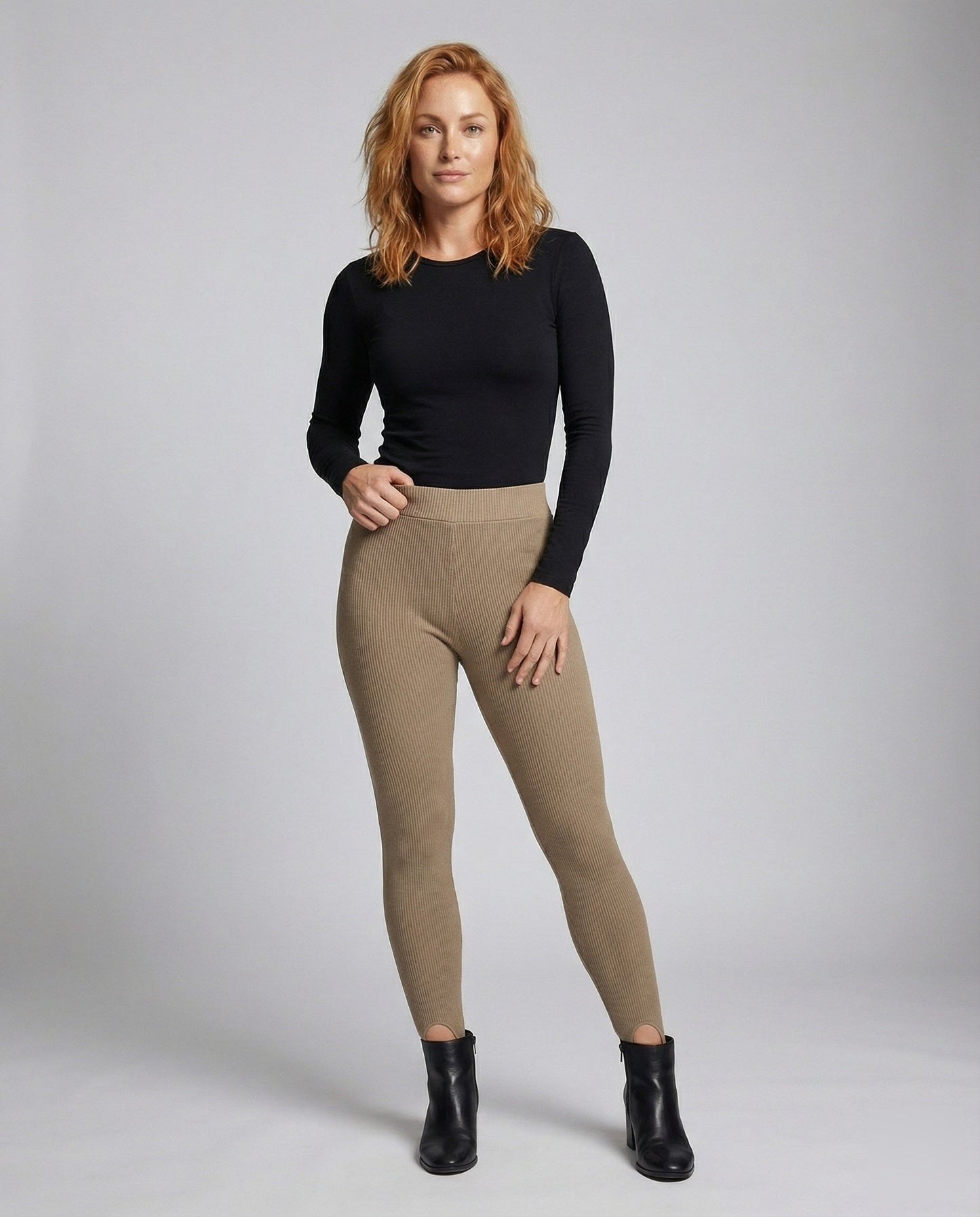 Damen Strick-Leggings Hochgeschnittene Knöchelschlitz - Eveloria