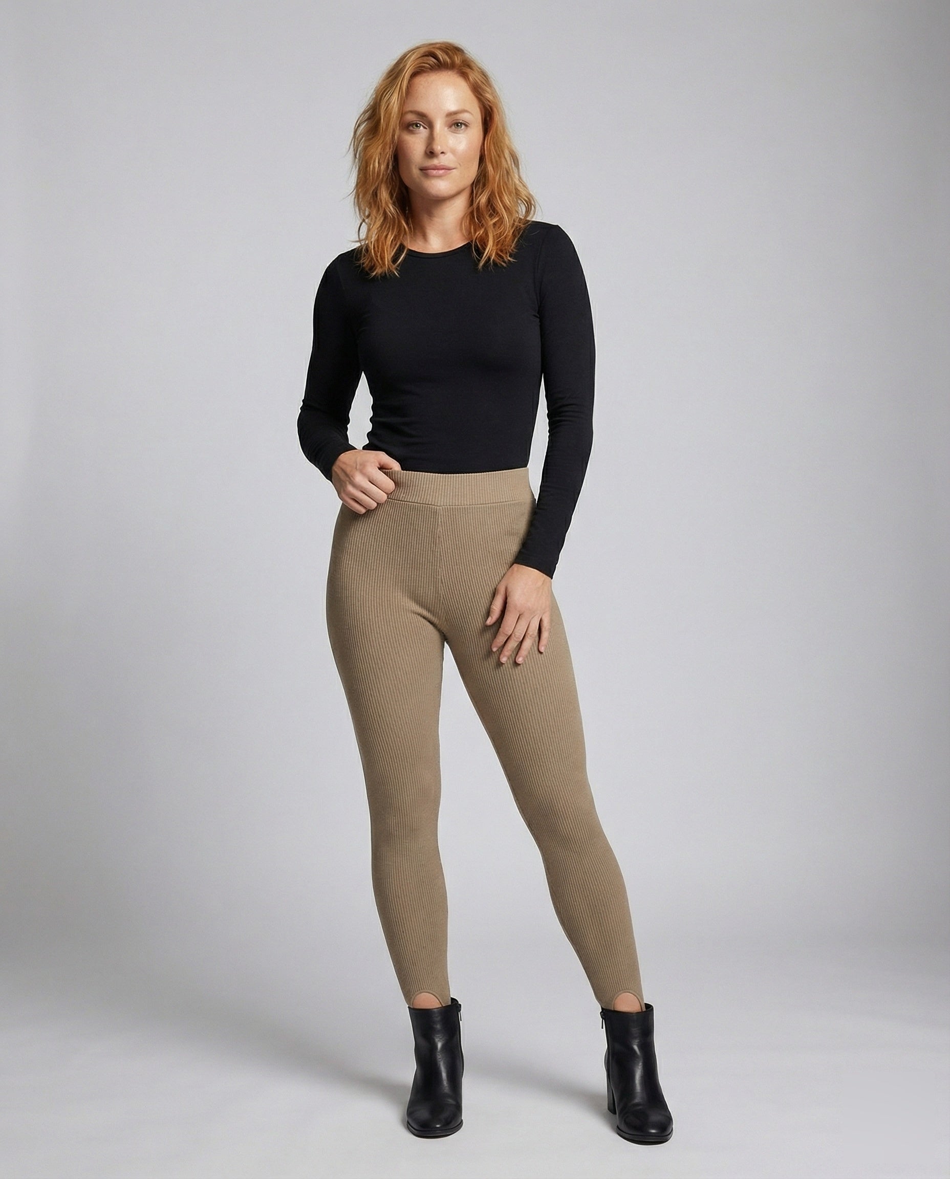 Damen Strick-Leggings Hochgeschnittene Knöchelschlitz - Eveloria