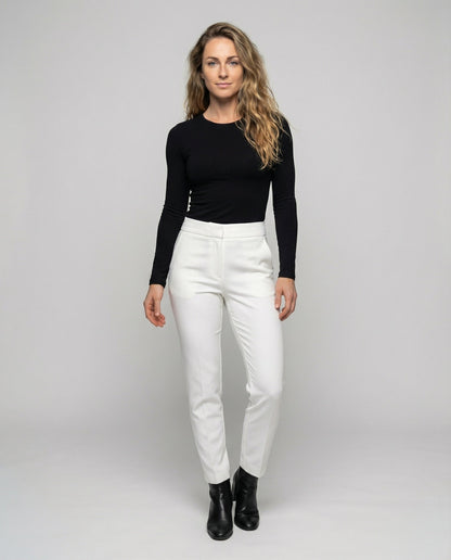 Damen Businesshose Knöchellang Stretch Komfortbund - Eveloria