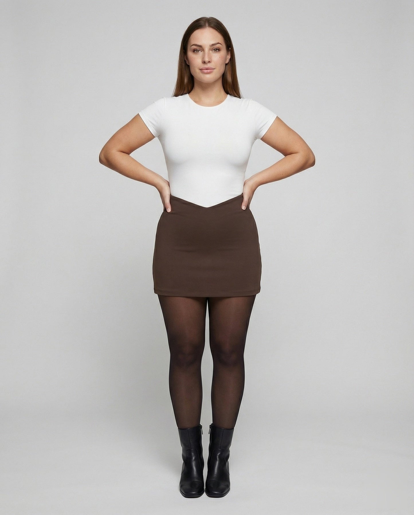 Damen Skaterrock Kurz V-Bund - Eveloria