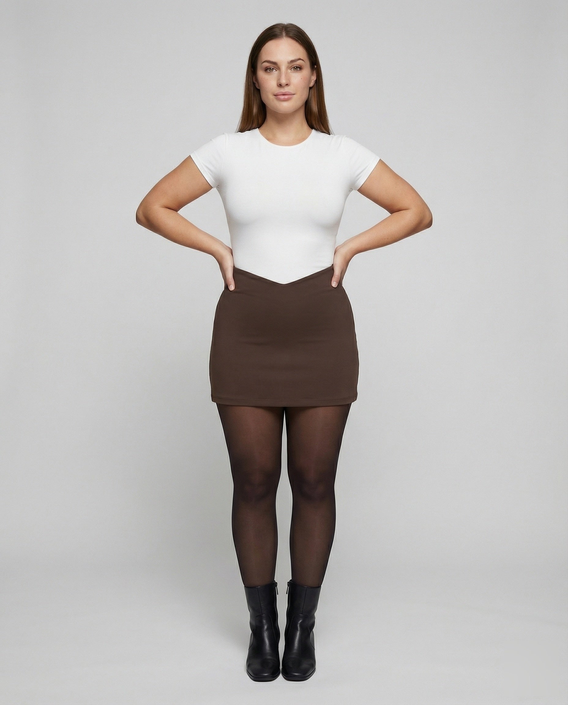 Damen Skaterrock Kurz V-Bund - Eveloria