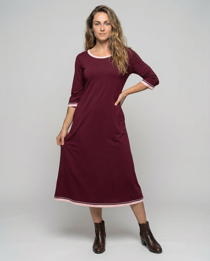 Damen Maxi-Nachthemd Stretchjersey Bequem - Eveloria