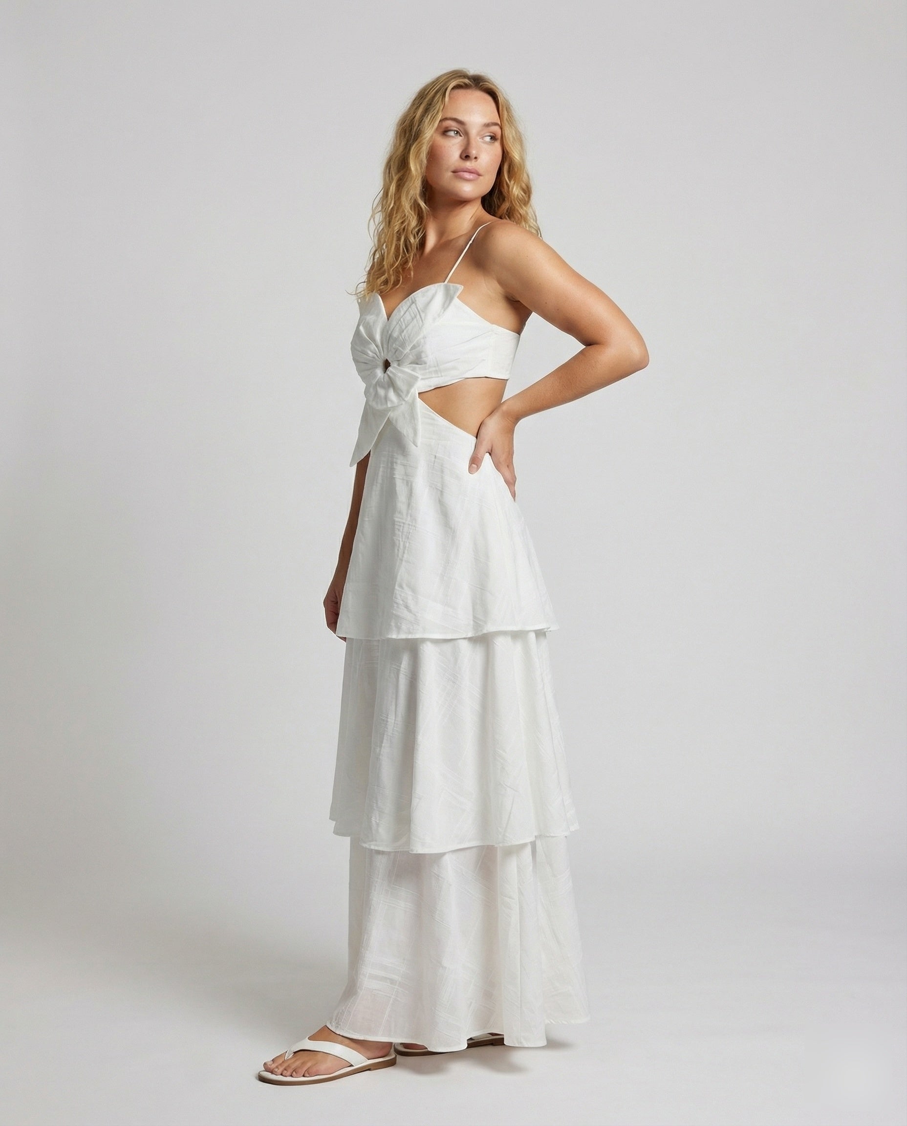 Damen Maxikleid Schmetterlingsbustier - Eveloria