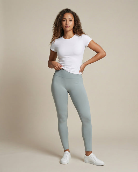 Damen Fitnessleggings Formend Raffung - Eveloria