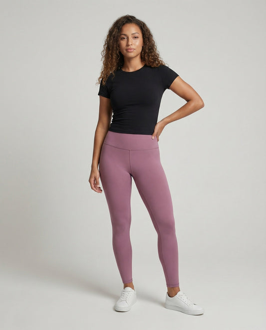 Damen Leggings Stretchmaterial Formend Schwarz - Eveloria