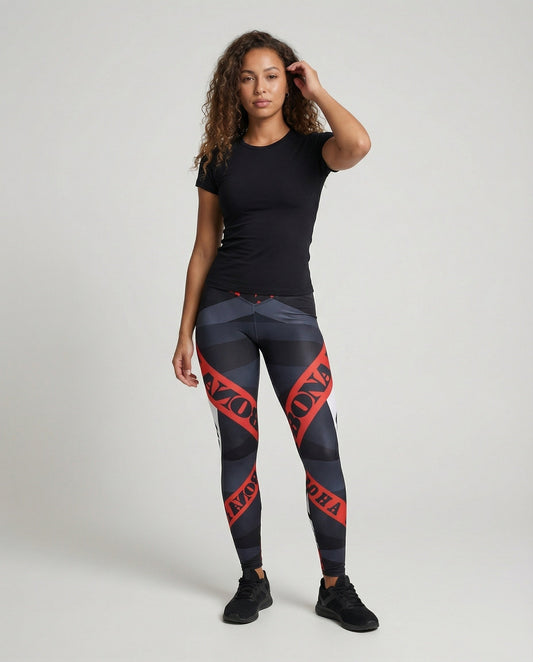 Damen Sportleggings Hochgeschnitten Wabenstruktur - Eveloria