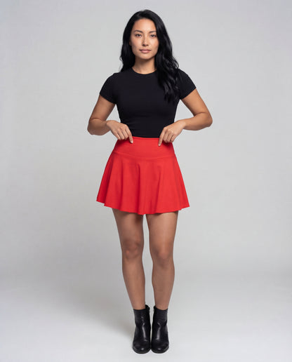 Damen Bade-Skort Hochgeschnitten Mit Seitentasche - Eveloria