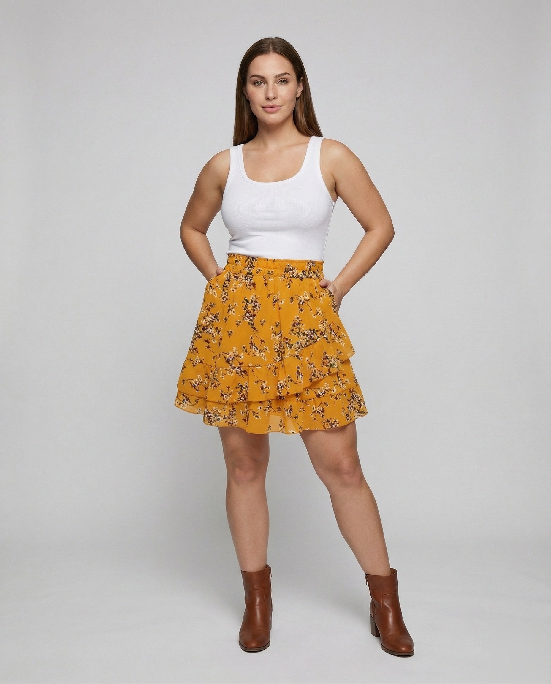 Damen Minirock Wickeloptik Kurz - Eveloria
