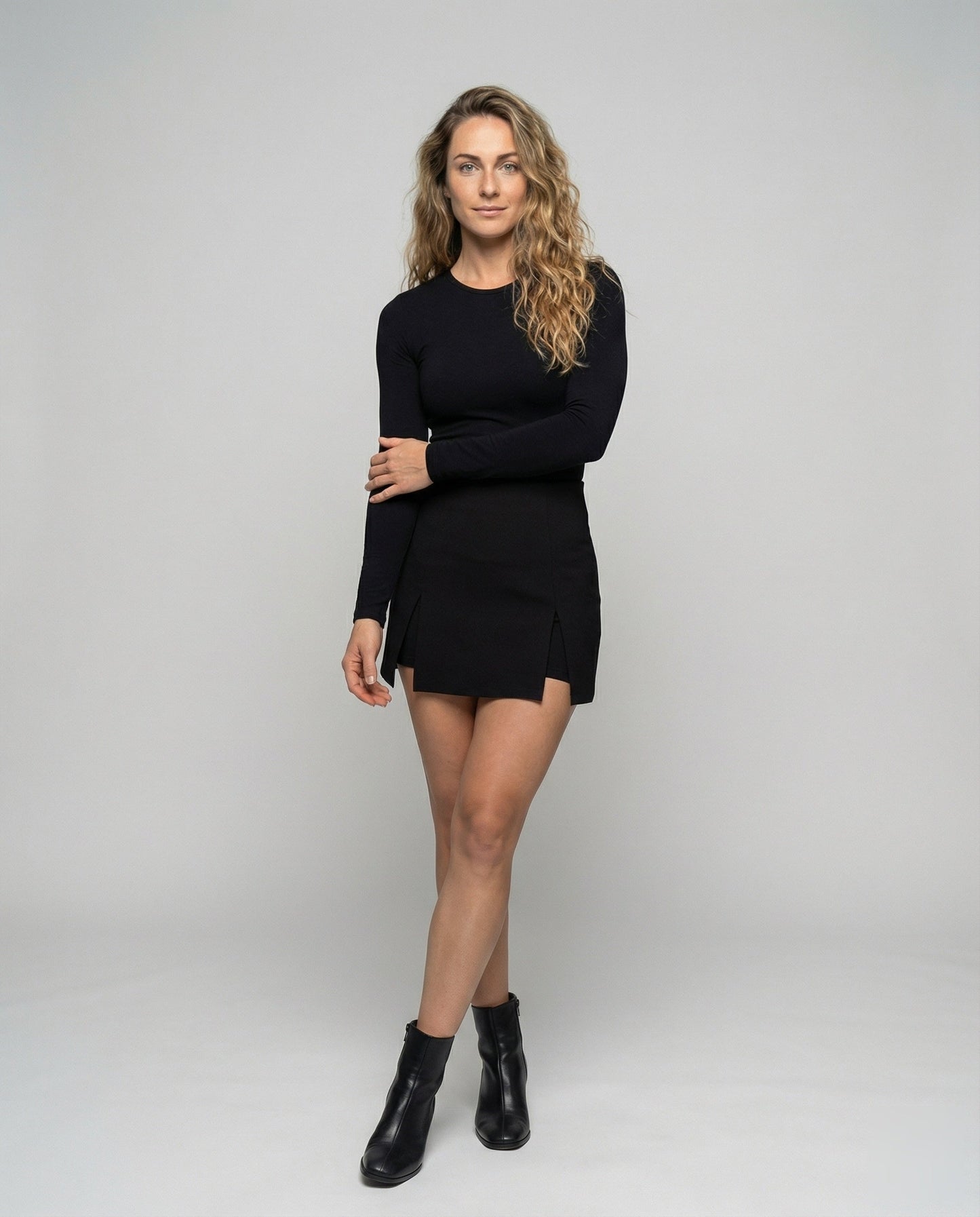 Damen Minirock Sicherheitsunterhose Schwarz - Eveloria