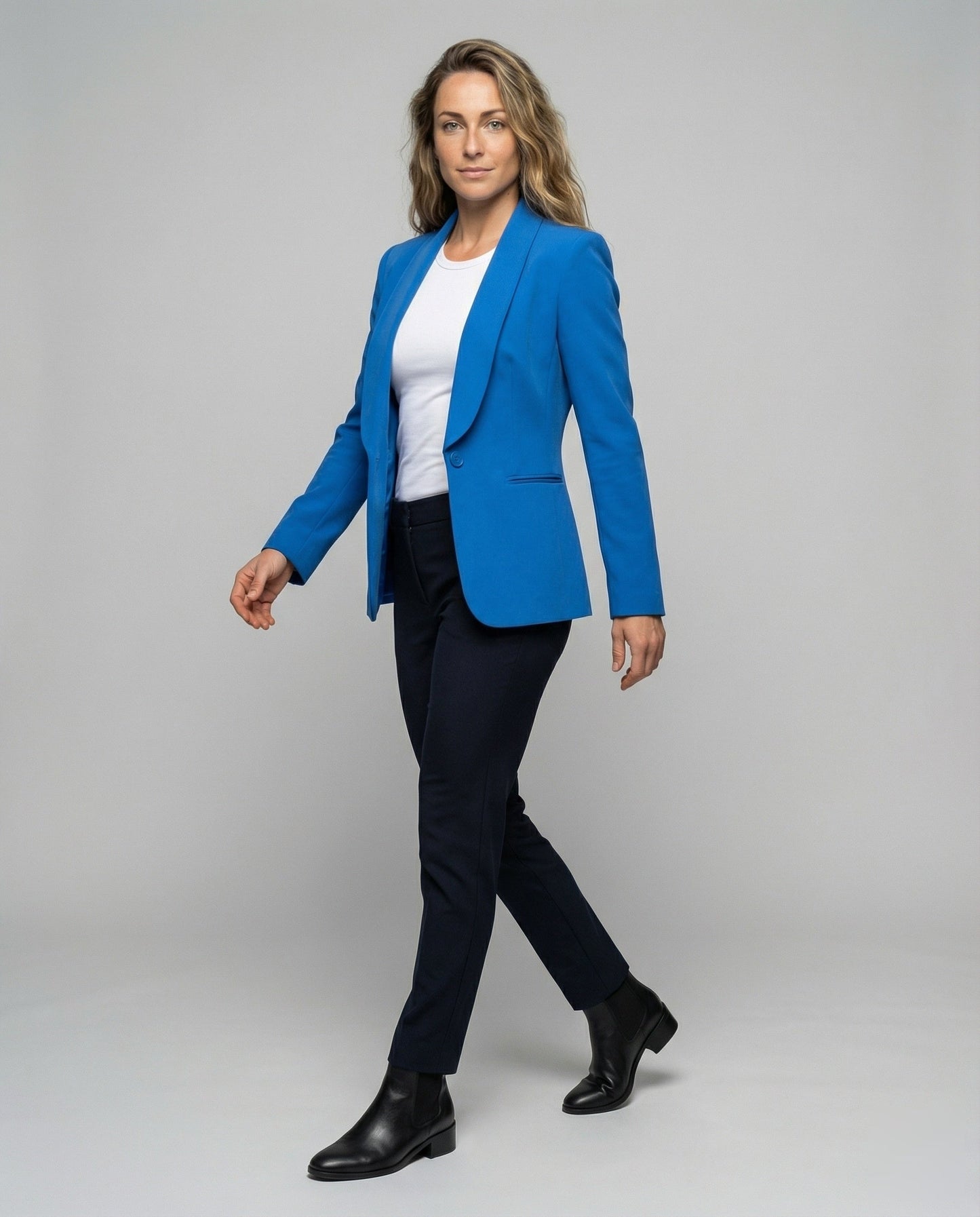 Damen Blazer Sanfter Schalkragen - Eveloria