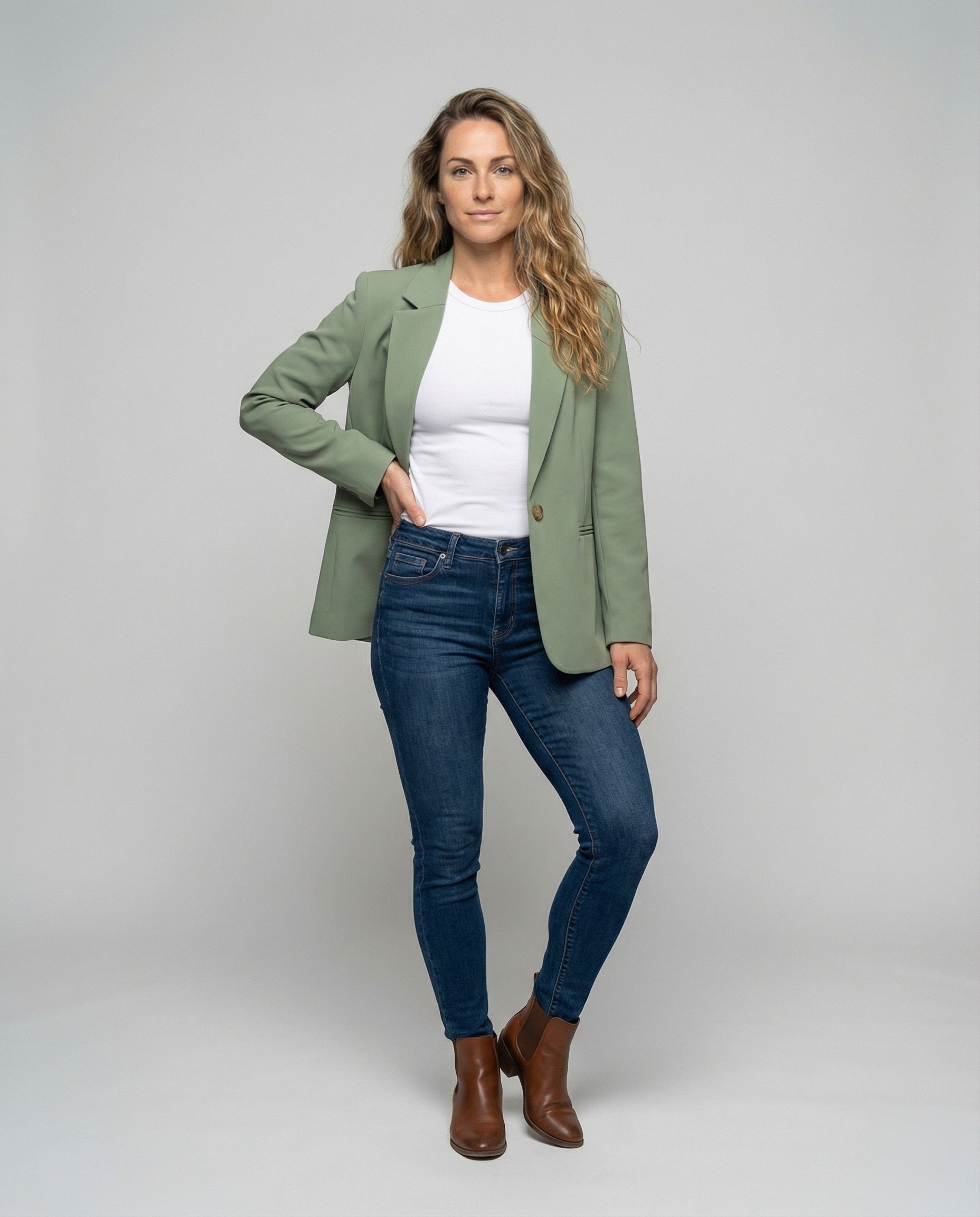 Damen Blazer mit Paspeltaschen Schwarz - Eveloria