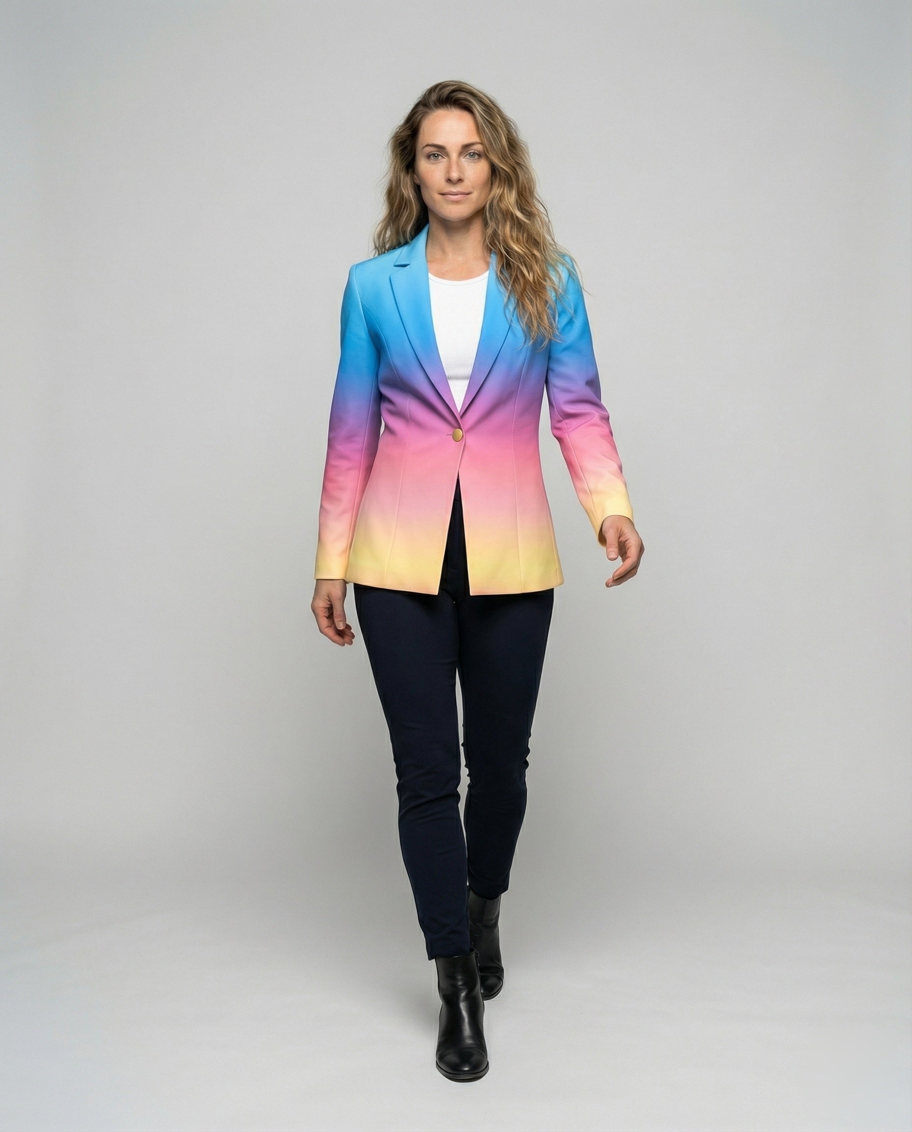 Damen Blazer Farbverlauf Multicolor - Eveloria