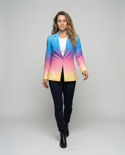 Damen Blazer Farbverlauf Multicolor - Eveloria