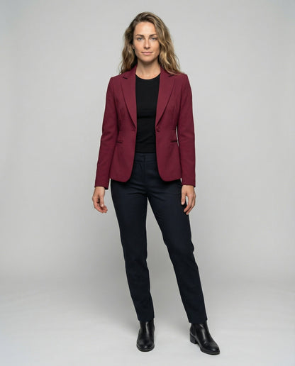 Damen Kurzblazer Dreiviertelarm Schwarz - Eveloria