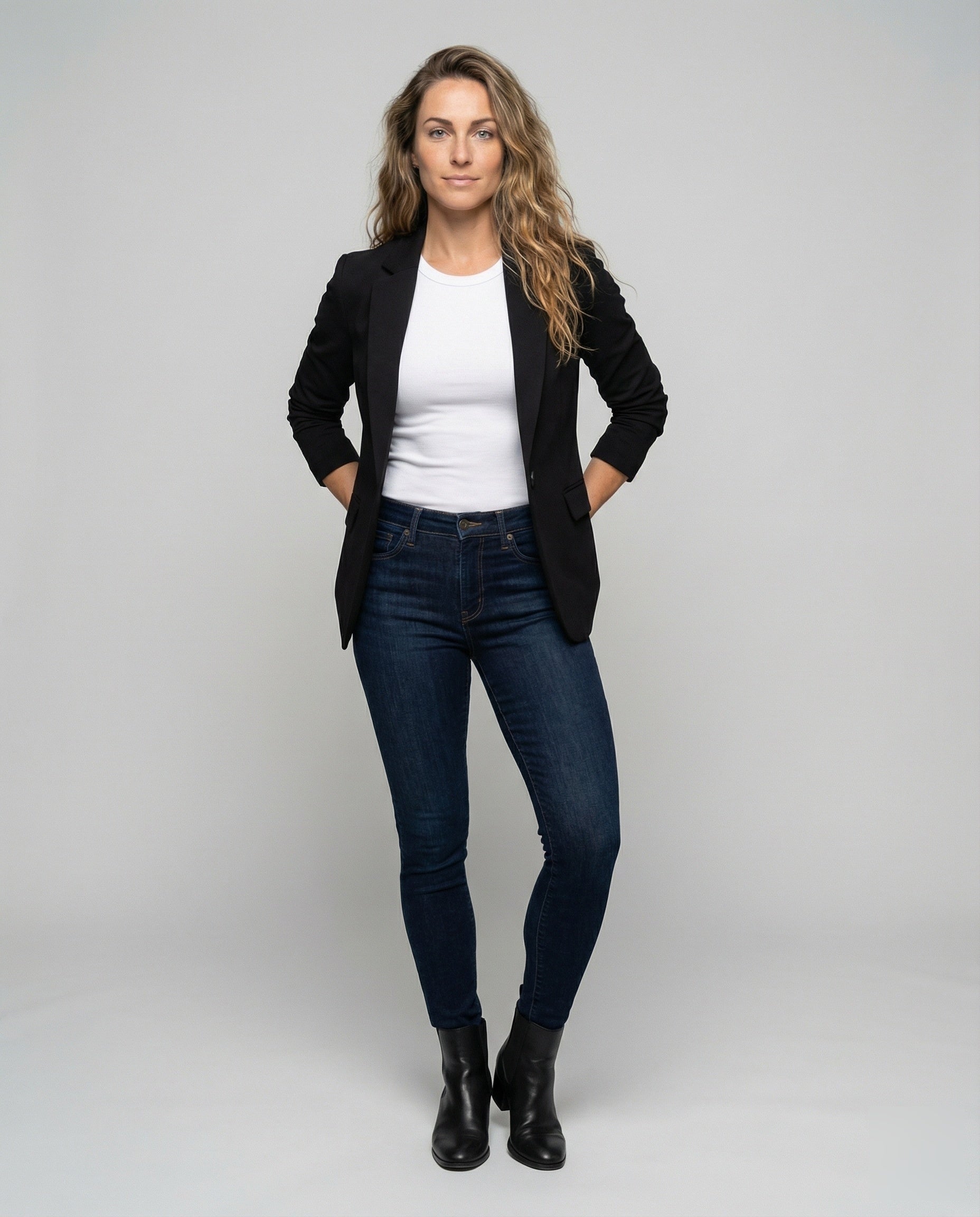 Damen Longblazer Formell Reverskragen - Eveloria