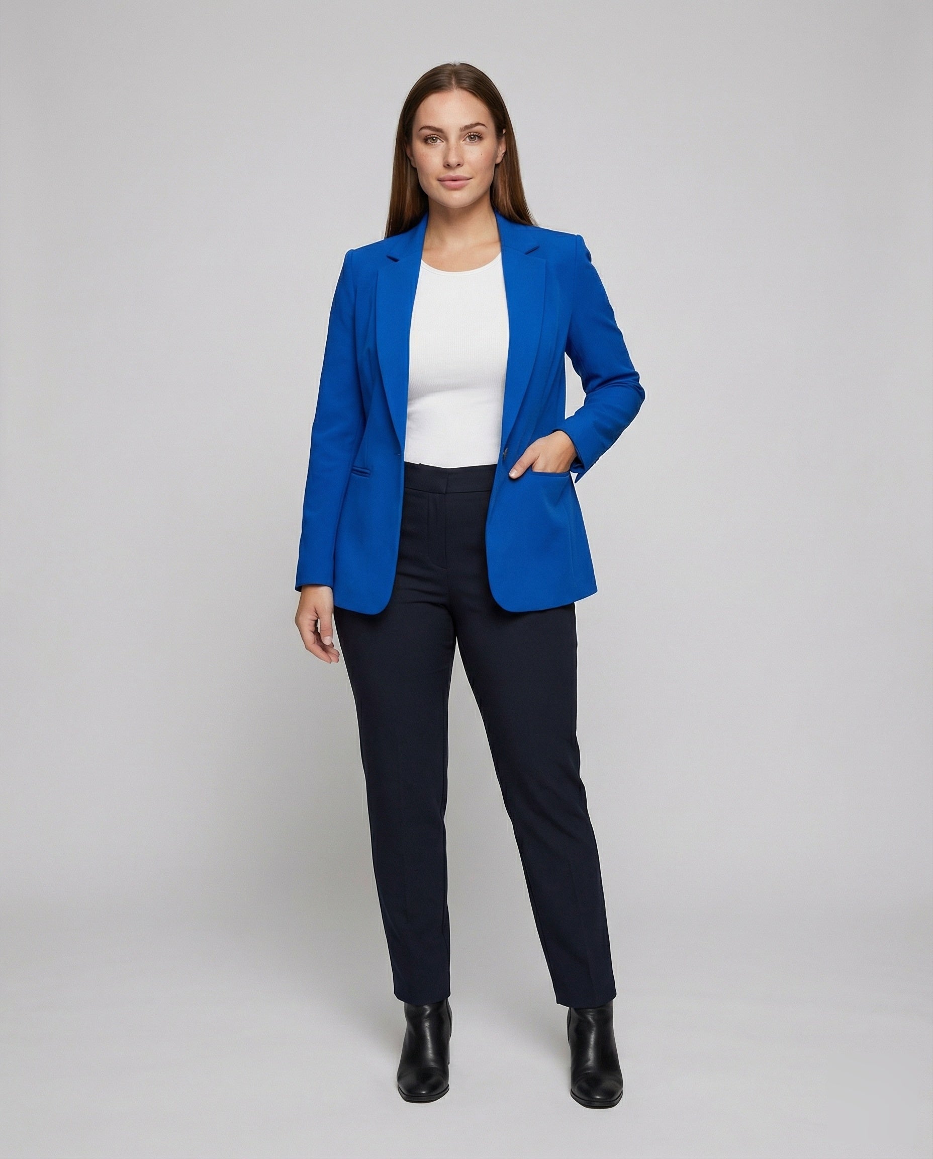 Damen Strukturierter Taillierte Blazer - Eveloria