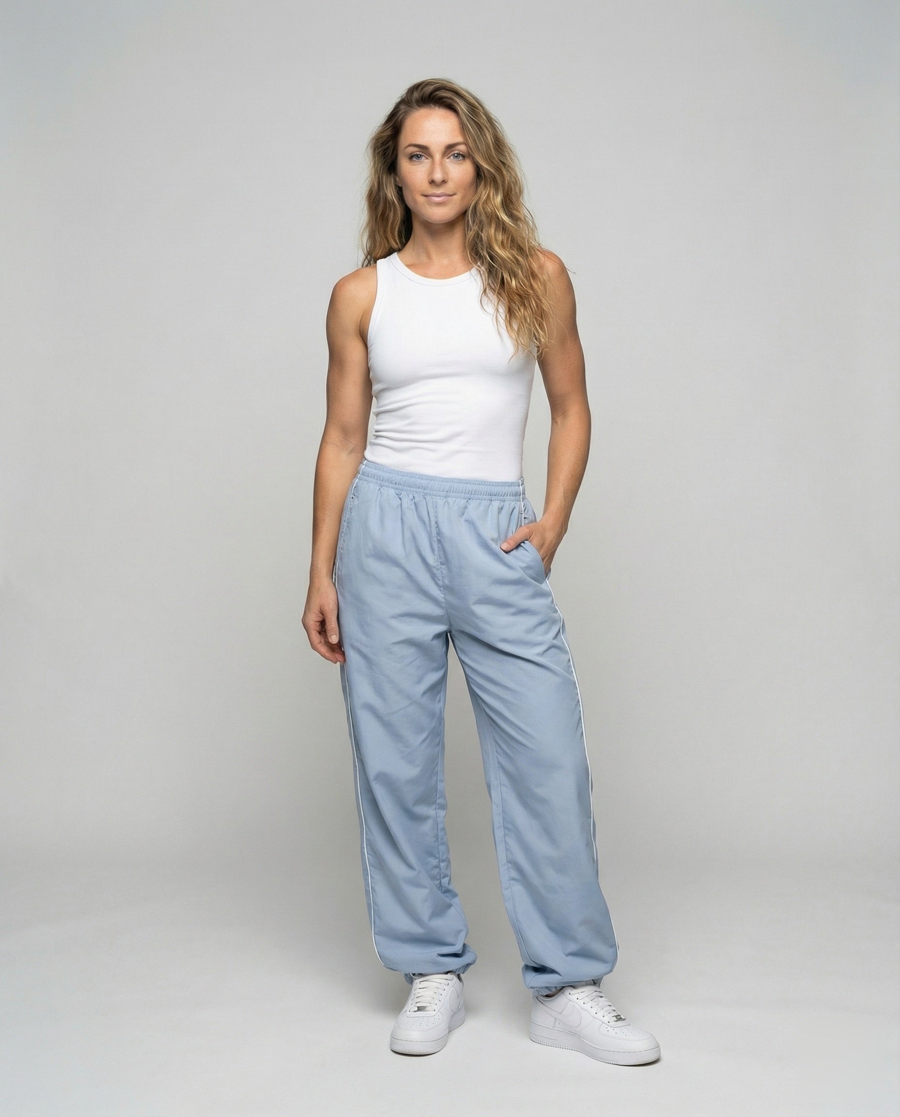 Damen Sportive Reflektor Jogginghose Schwarz - Eveloria