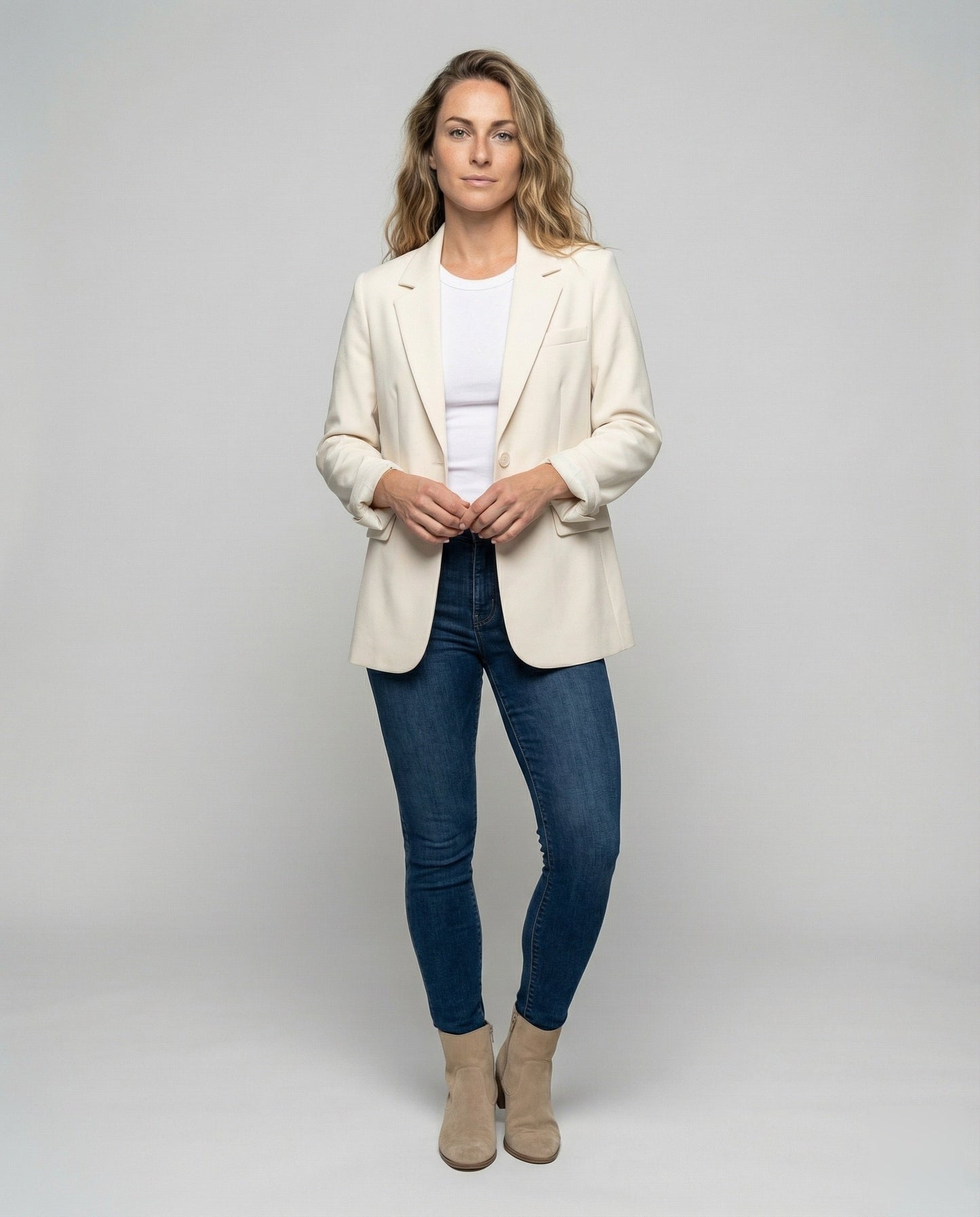 Damen Blazer Klassischer Reverskragen - Eveloria