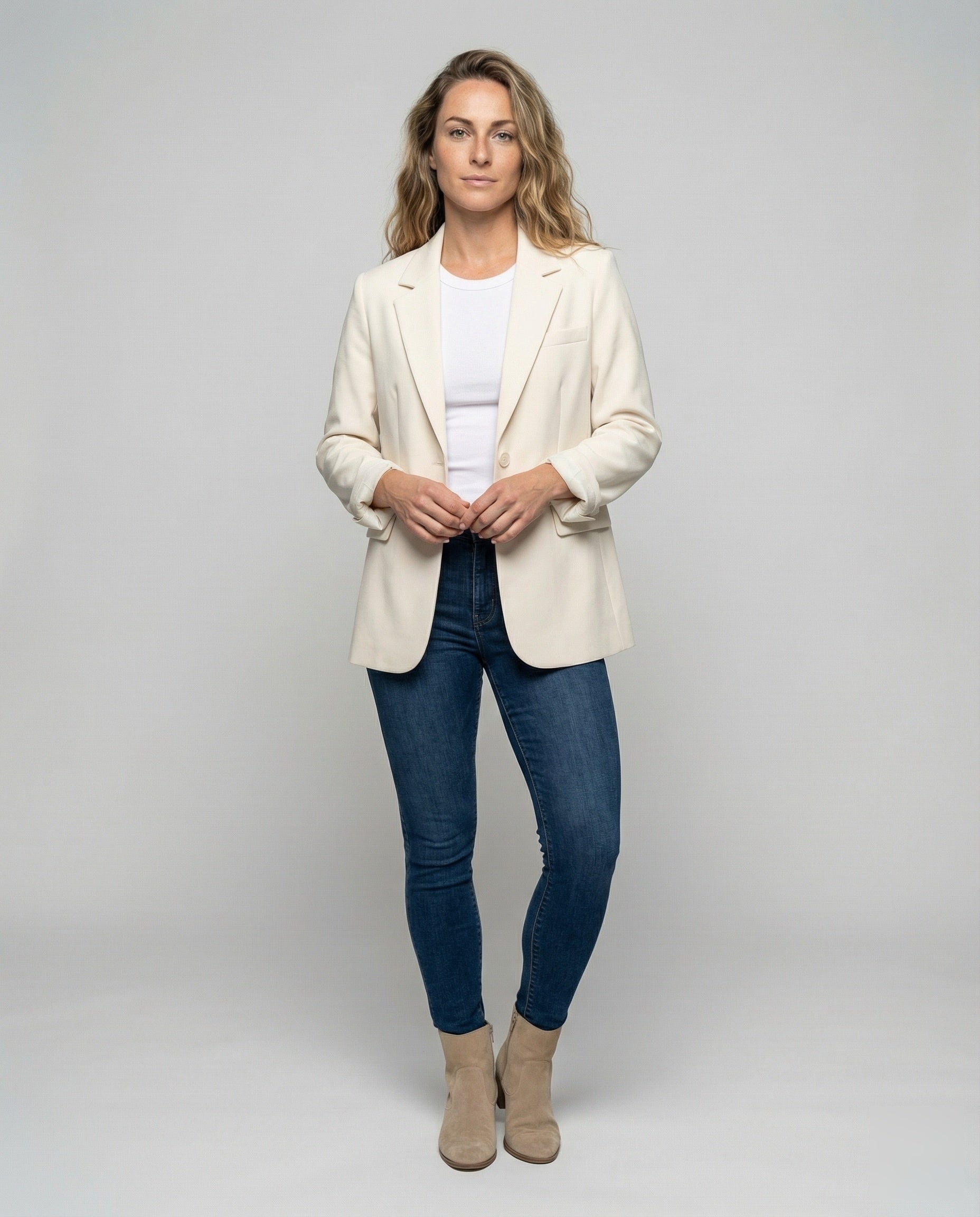 Damen Blazer Klassischer Reverskragen - Eveloria