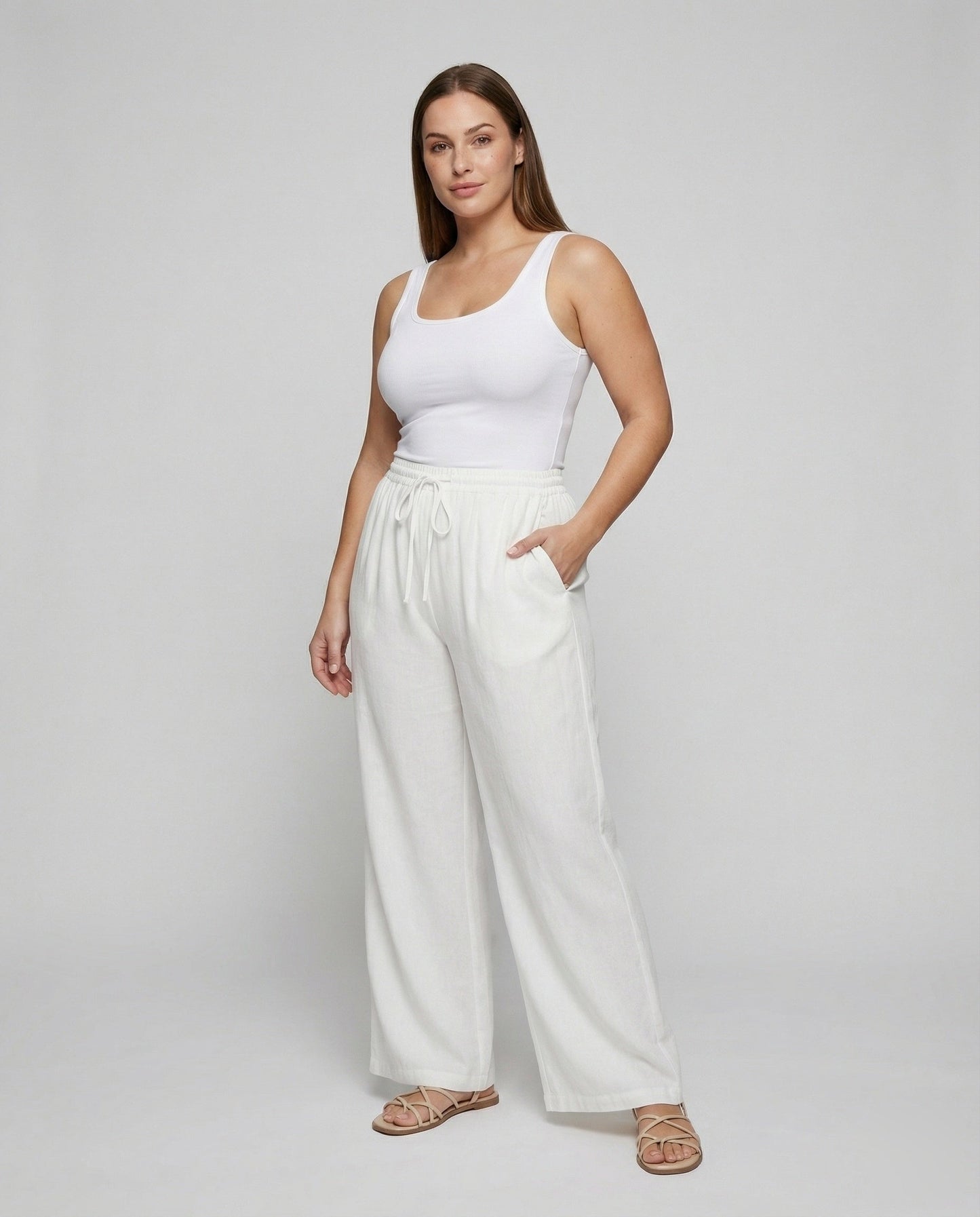 Damen Komfortbundhose Leicht Sommer Schwarz - Eveloria