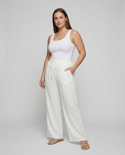 Damen Komfortbundhose Leicht Sommer Schwarz - Eveloria