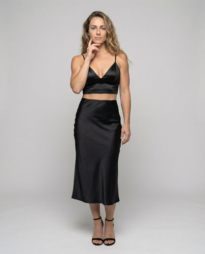 Damen Satin-Set Glänzend - Eveloria
