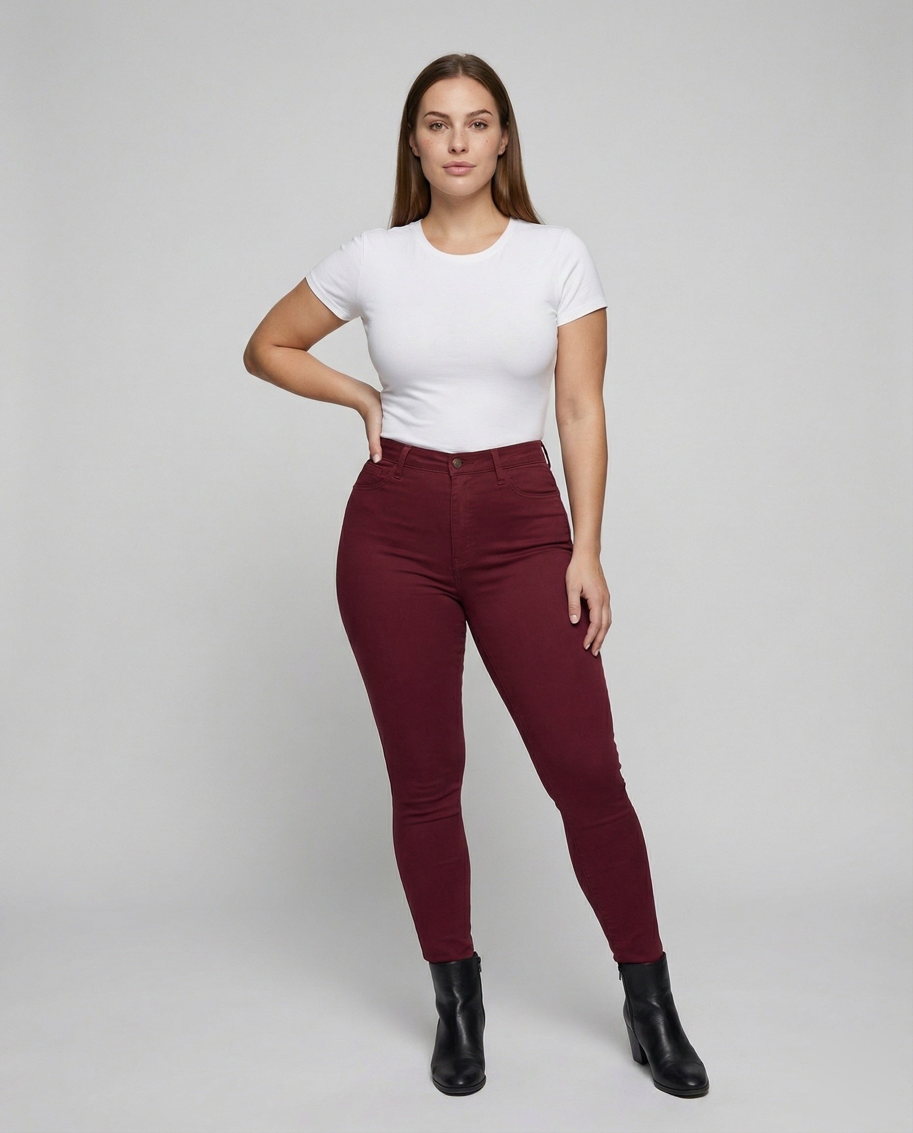 Damen Elastische Jeggings Denimoptik - Eveloria
