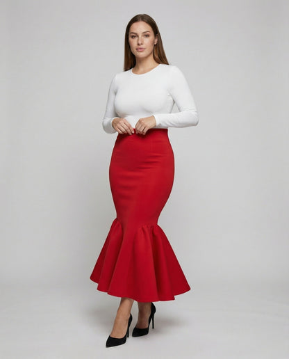 Damen Midirock Meerjungfrauen-Design - Eveloria