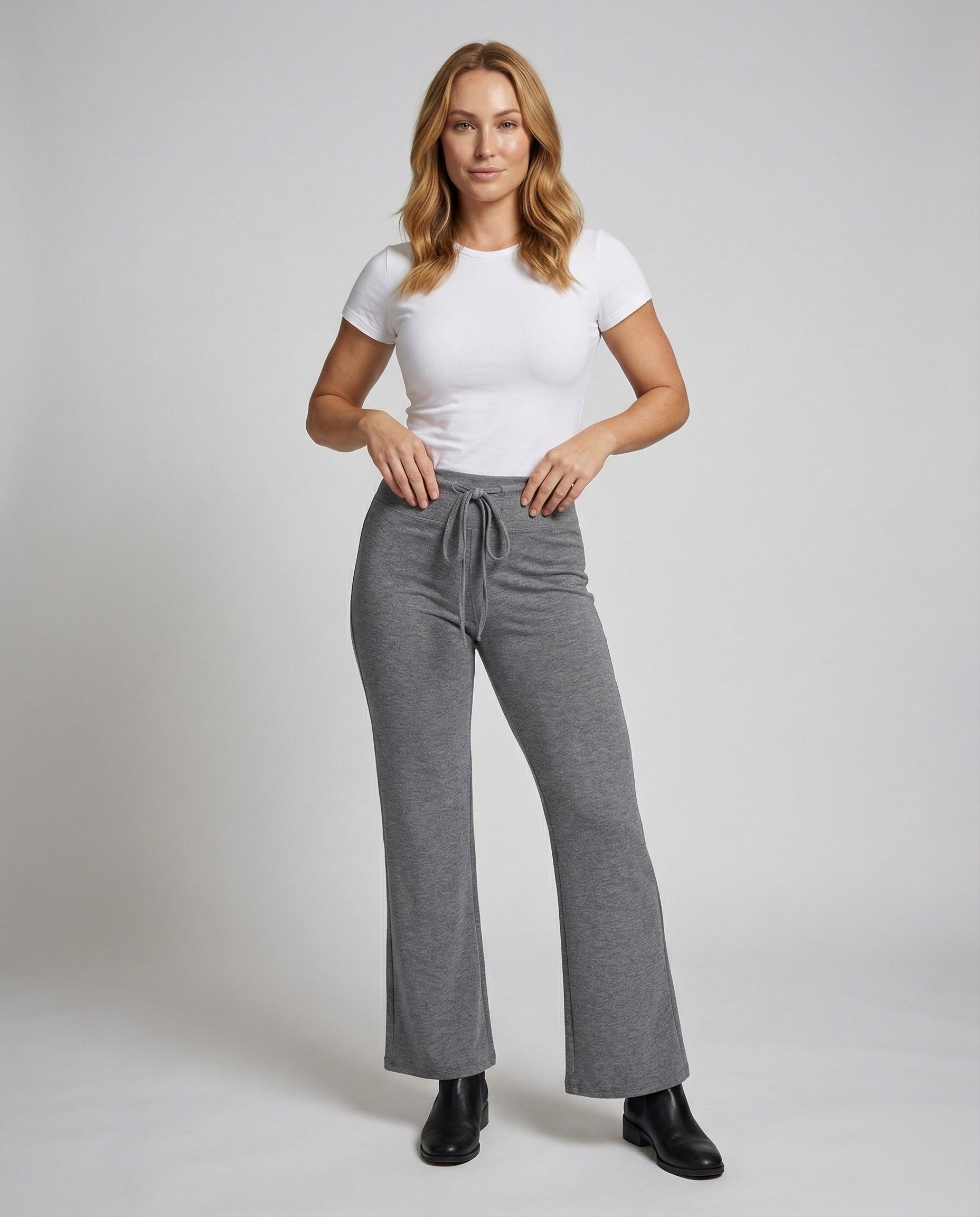 Damen Palazzohose Weites Bein Weich - Eveloria