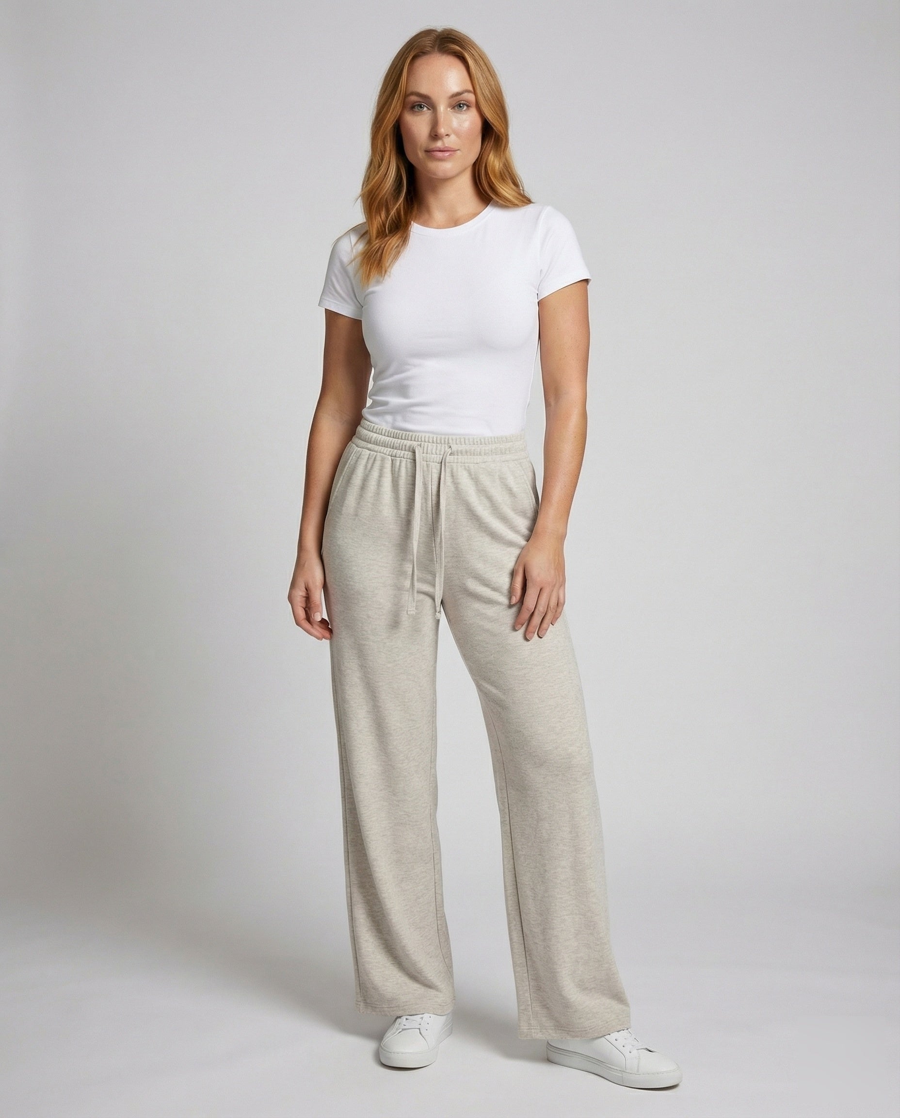 Damen Palazzohose Weites Jersey Mit Kordel - Eveloria