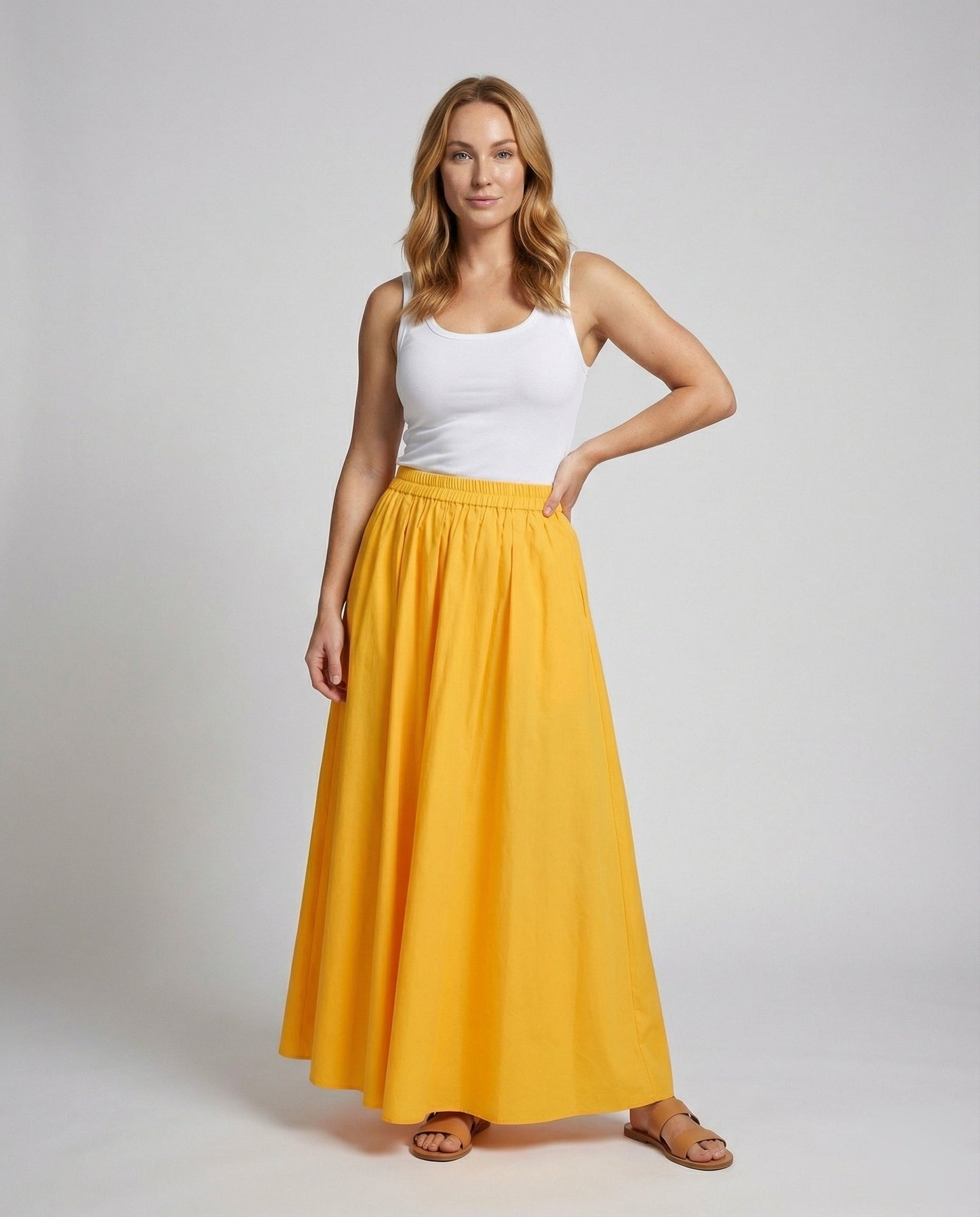 Damen Maxirock Mit Seitentaschen - Eveloria