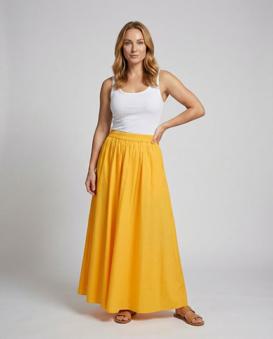 Damen Maxirock Mit Seitentaschen - Eveloria