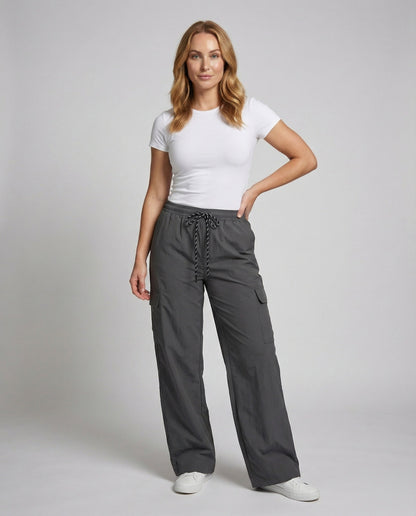 Damen Cargohose Weite Tunnelzug Bein - Eveloria