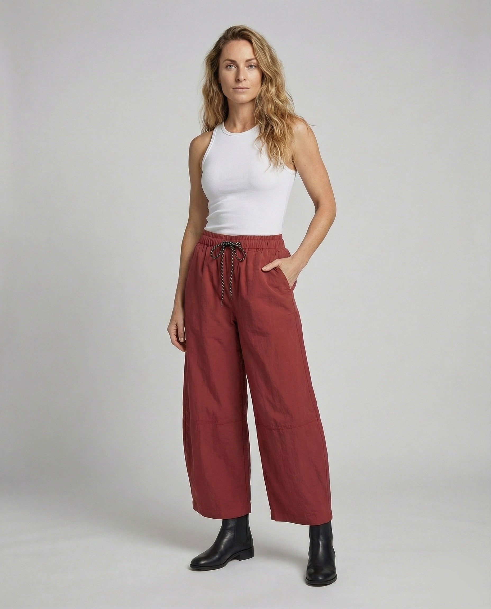 Damen Culotte-Hose Baumwollmix Weit - Eveloria