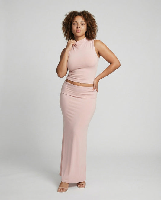 Damen Bauchfreies Set Maxirock - Eveloria