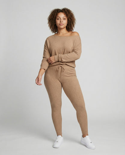 Damen Strick-Loungewear-Set Oversized-Schultern - Eveloria