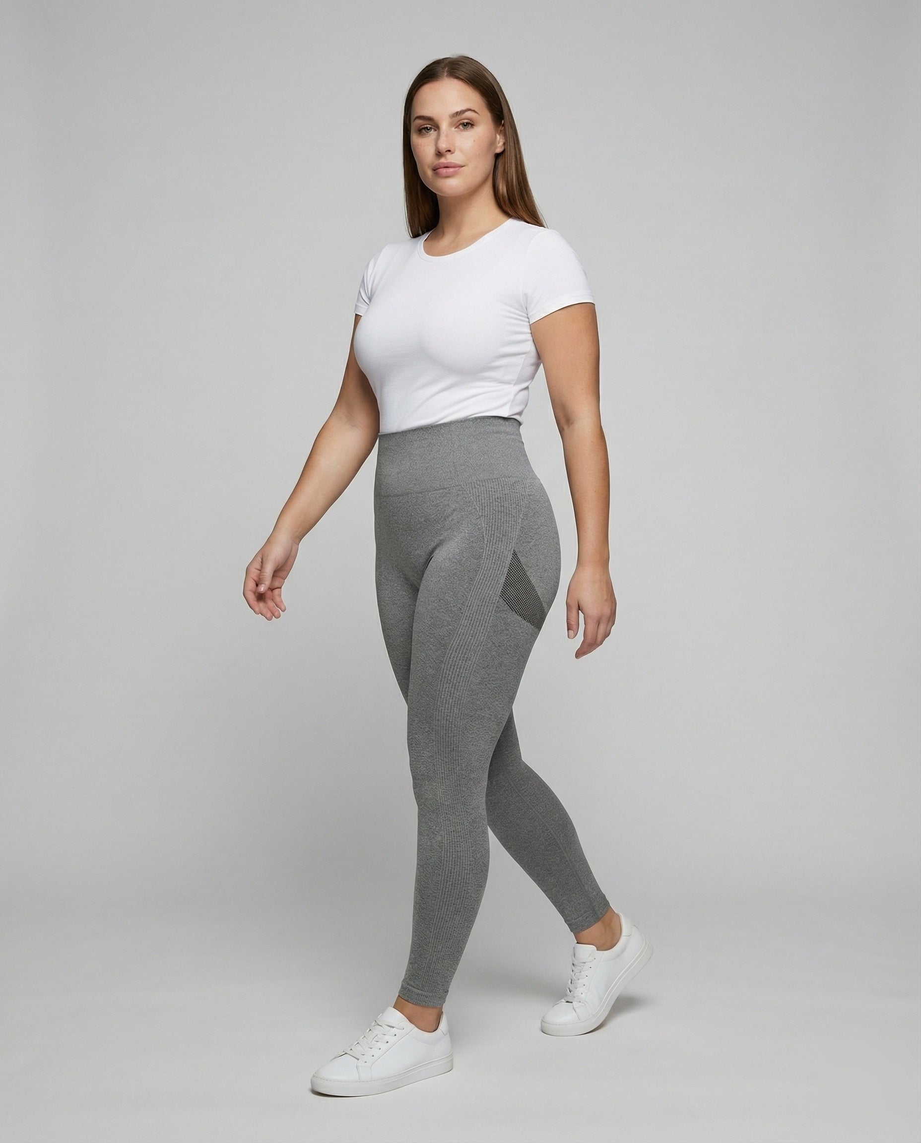 Damen Kompressionsleggings Nahtlos Rippbund - Eveloria