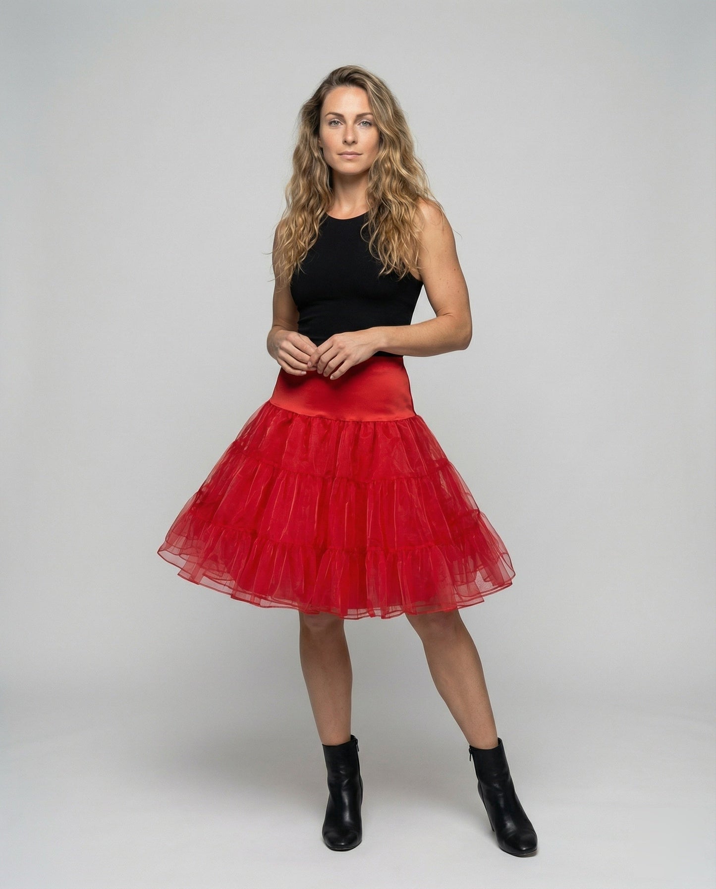 Damen Midirock Kettenprint Plissee Schwarz - Eveloria