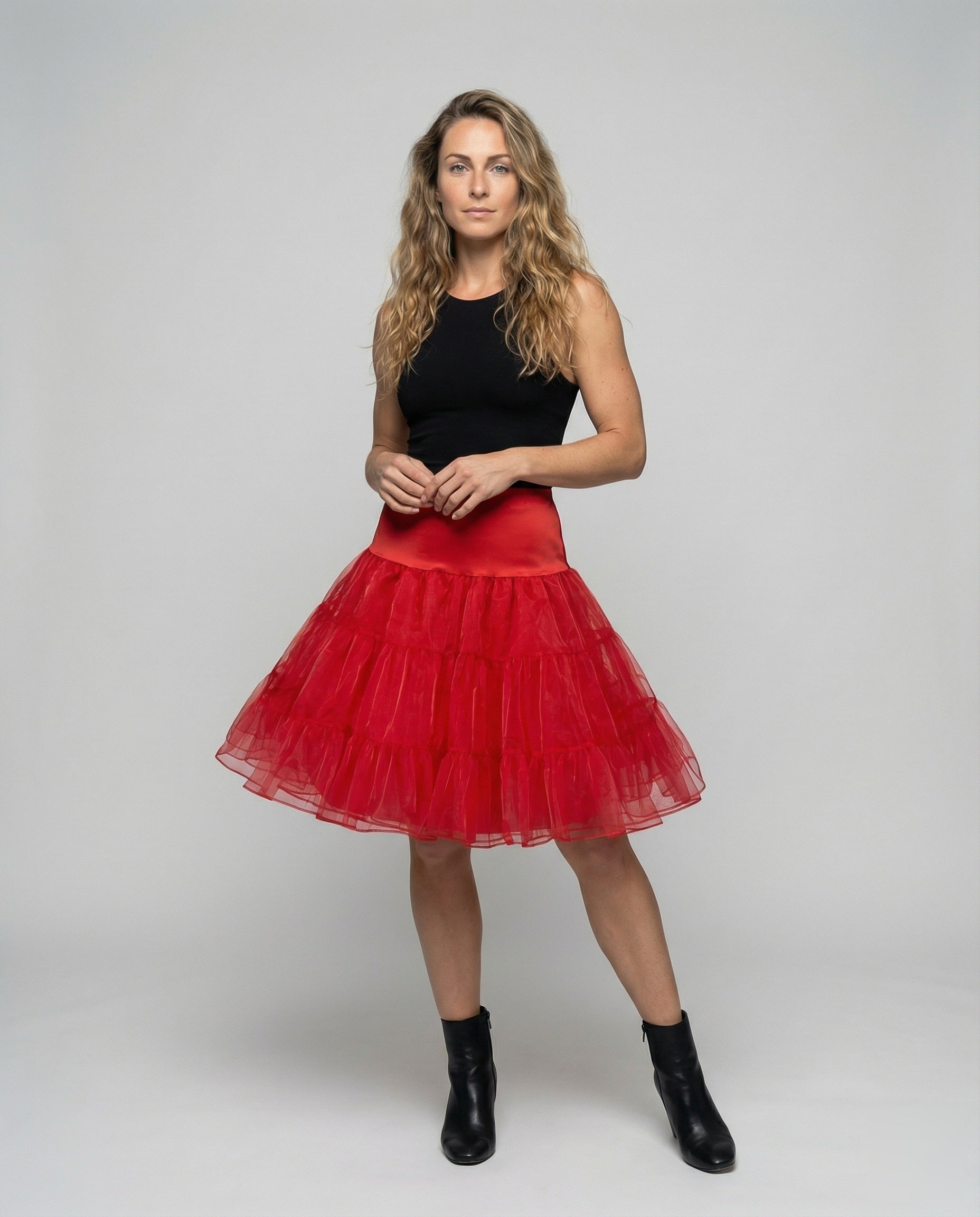 Damen Midirock Kettenprint Plissee Schwarz - Eveloria