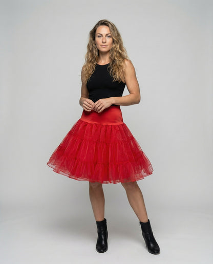 Damen Midirock Kettenprint Plissee Schwarz - Eveloria