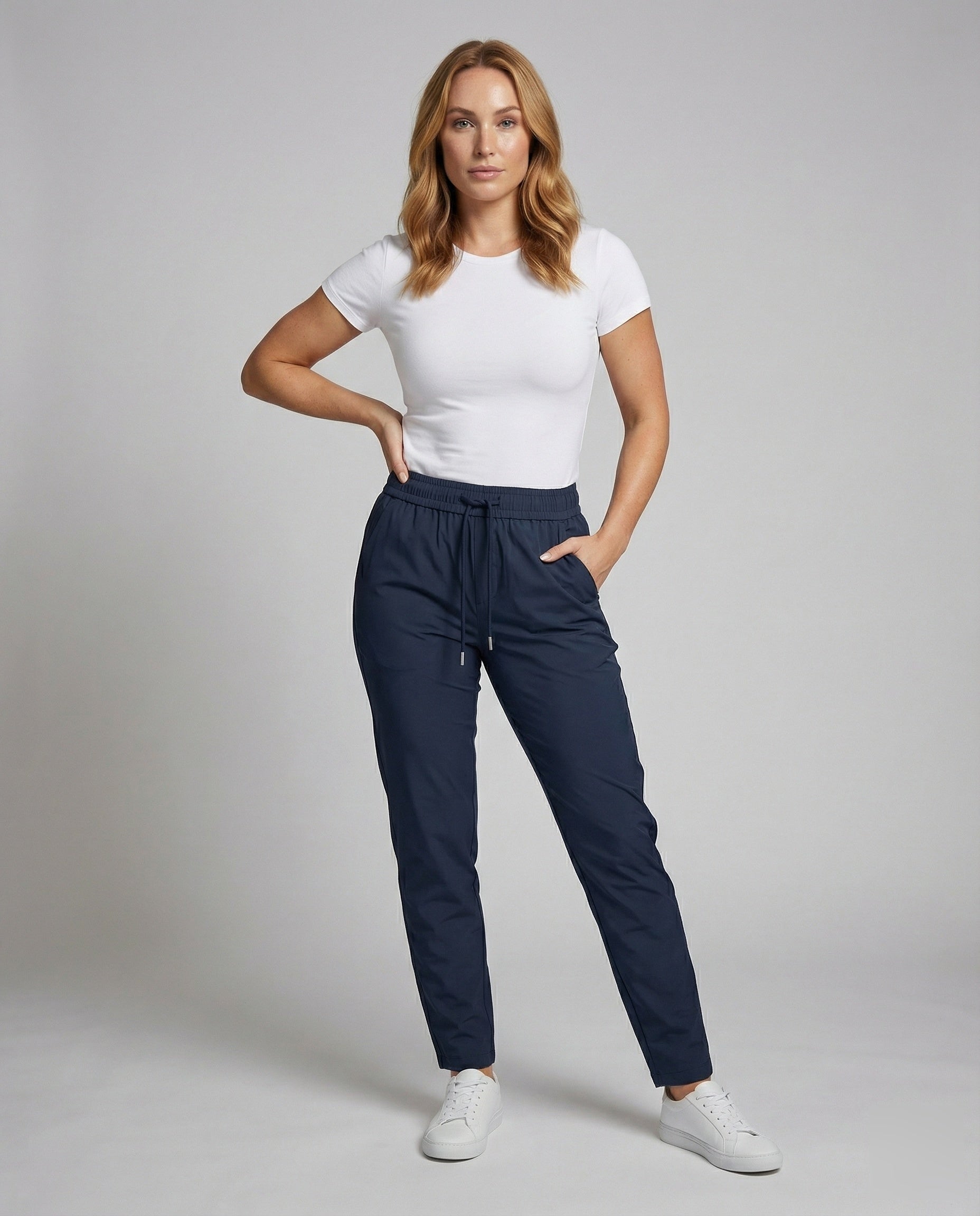 Damen Ausgestellte Hose Diagonale Nähte - Eveloria