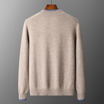 Herren Strickjacke Reißverschluss Stehkragen