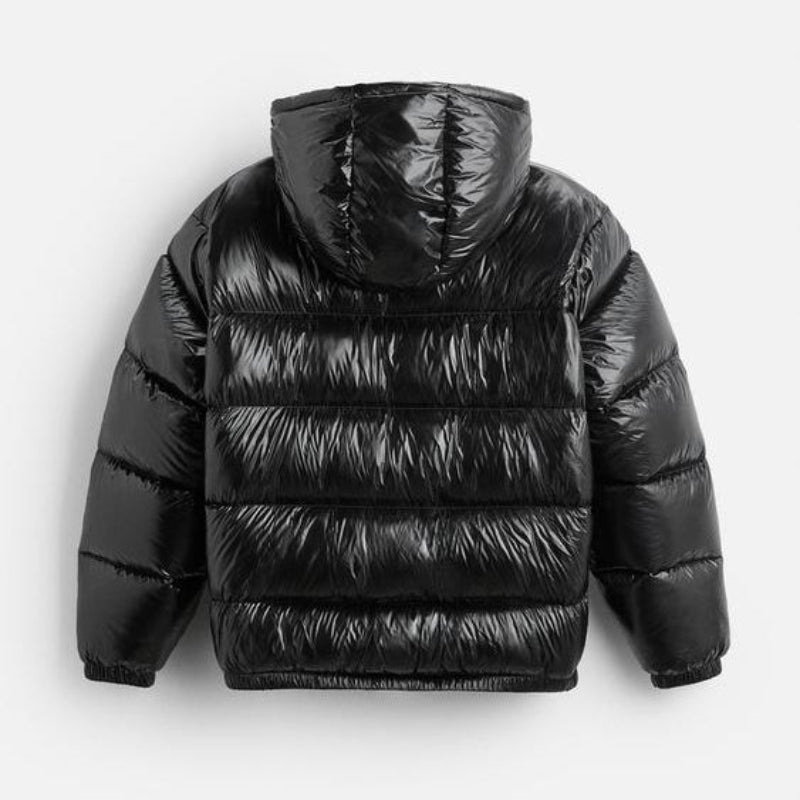 Eveloria Herren Pufferjacke Übergröße Wasserabweisend Schwarz - Eveloria