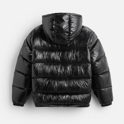 Eveloria Herren Pufferjacke Übergröße Wasserabweisend Schwarz - Eveloria