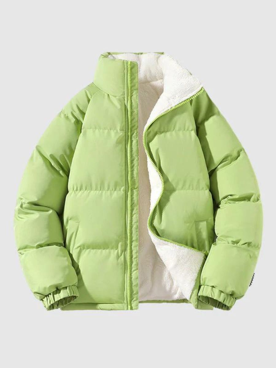 Herren Winterjacke Fleecegefüttert Warm Wattierte Schwarz - Eveloria