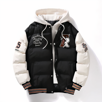 Herren Winterjacke Pufferjacke mit Kapuze und Reißverschluss - Eveloria
