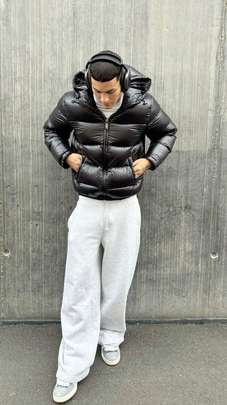 Herren Winterjacke Kurz Kapuze Pufferjacke - Eveloria