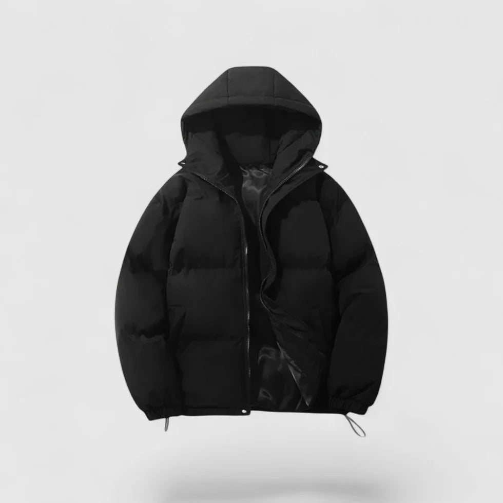 Herren Winterjacke Daunenmantel Gewattert Mit Kapuze - Eveloria